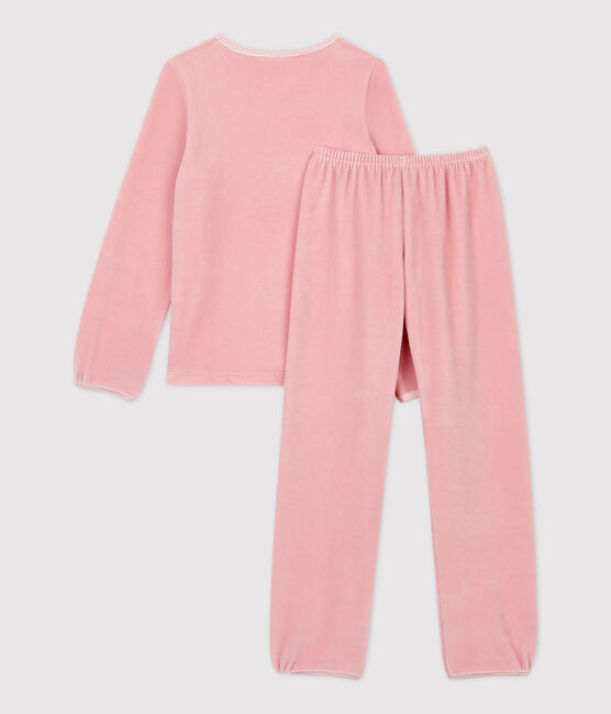 Girls' Pink Ibex Motif Velour Pyjamas CHARME pink